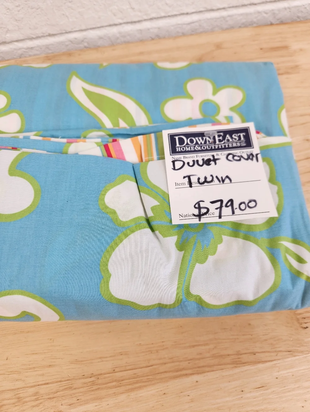 Pottery Barn Teen Wahine Duvet Cover Twin Hibiscus Hawaiian Colorful NOS 1 Sham